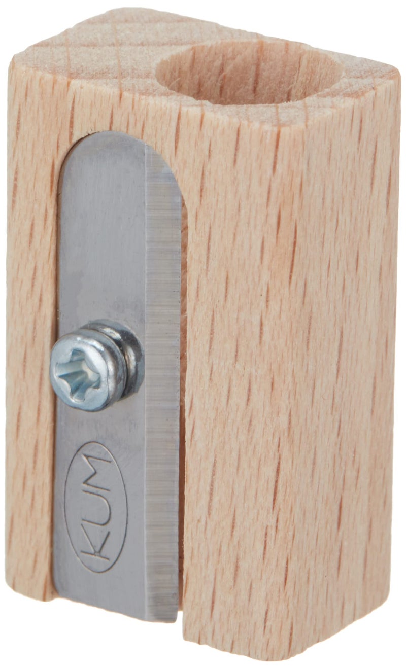 Kum 107.01.01 Wood 1-Hole Steel Blade Pencil Sharpener, Colors Vary - Image 3